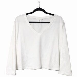 Athleta Women's White Long Sleeve Tee Size XL